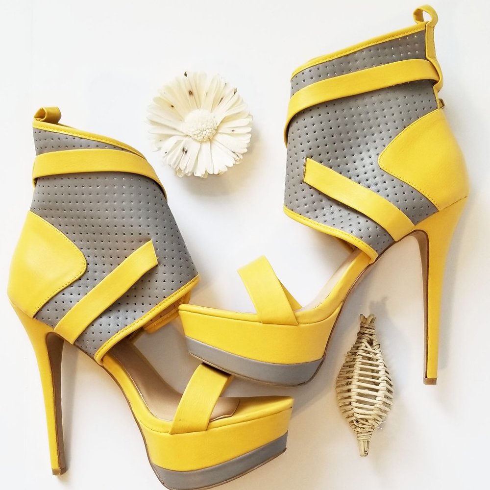 LILIANA YELLOW & GRAY PLATFORMS